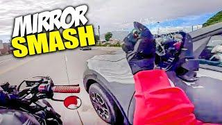 BIKER SMASHES MIRROR | EPIC & CRAZY MOTORCYCLE MOMENTS 2024 #63