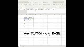 Hàm SWITCH trong Excel