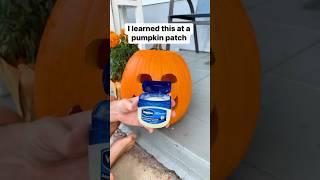 Use Vaseline on pumpkin carvings #pumpkin #pumpkinpatch #Halloween #jackolantern #pumpkincarving