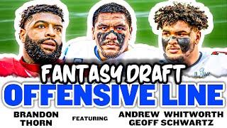 First 4 picks in the 2024 O-line Fantasy Draft via Andrew Whitworth, Geoff Schwartz & Brandon Thorn