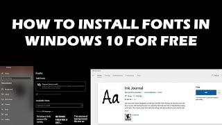 How to Install Fonts in Windows 10 for FREE