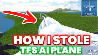STEALING TFS AI PLANE | Turboprop Flight Simulator UPDATE 1.27 | Standing on top of the plane flight