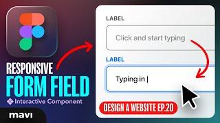 WEB DESIGN IN FIGMA ep.20: FORM FIELD Component (Simple and Interactive) – Free UX / UI Course