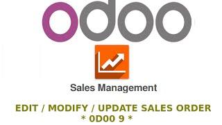 Edit Sales Order - Odoo 9