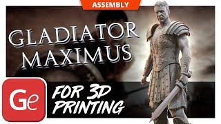 Gladiator Maximus 3D Printing Figurine | Assembly by Gambody