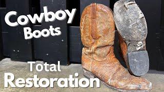 Lucchese Cowboy Boots Restoration | Total Shoe Makeover