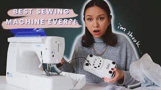 Unboxing my NEW SEWING MACHINE! + Making a Cowl Neck Top with Tie Straps // JUKI DX-2000QVP