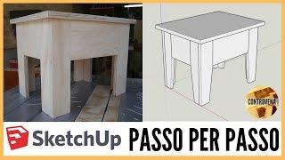 SketchUp: progetto PASSO per PASSO di uno sgabello | Fai da te, falegnameria e lavorazione del legno
