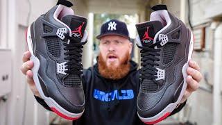 HOW GOOD ARE THE JORDAN 4 BRED REIMAGINED SNEAKERS?! (Early In Hand & On Feet Review)
