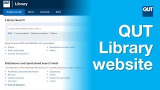 QUT Library website