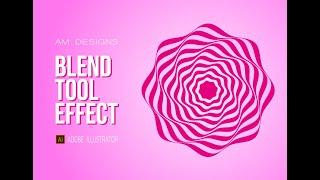 How to use the BLEND TOOL - Adobe Illustrator Tutorial