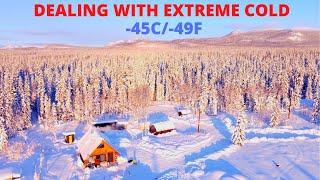 -45C and ALONE at my SEMI OFF GRID cabin in the Yukon wilderness | Women in the woods
