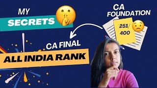 My secrets of scoring All India Rank in CA Final | CA Priya Jain | Strategy to score rank in CA exam