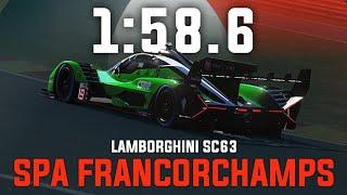 Spa Francorchamps 1:58.6 - Lamborghini SC63 | Le Mans Ultimate