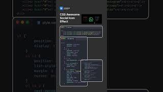 CSS Awesome  Social Icons Effect #csstricks #coding #htmlcss