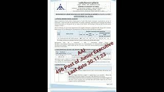 AAI Junior Executive Recruitment 2023