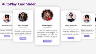How to Make a Card Slider in HTML, CSS & JavaScript | AutoPlay Slider