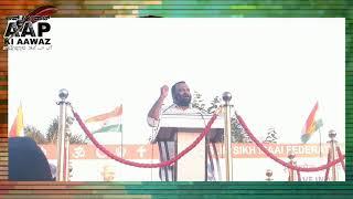 Harris Siddique delivers speech against CAA at Freedom Park,Bengaluru.