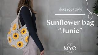 How to crochet the Sunflower bag "Junie" | Virka solrosväskan "Junie"