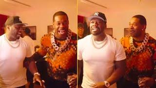 50 Cent Clowns Steve Stoute’s Shoes Backstage In Qatar With Nas And Busta Rhymes ‘You Fool Bro’