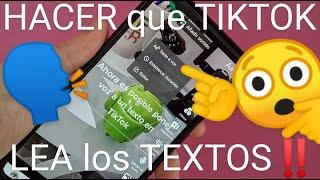  Cómo PONER o CONVERTIR TEXTO a VOZ en TIKTOK  ACTIVAR el TEXTO a VOZ en TIKTOK ANDROID y iPhone