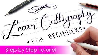 How to write CALLIGRAPHY with ANY PEN ️ | Step by Step Tutorial