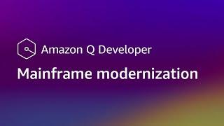 Amazon Q Developer Transformation Capabilities for Mainframe Modernization | Amazon Web Services