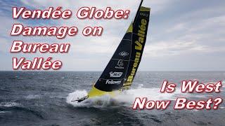 Vendée Globe Day 8 Morning Update - damage for Louis Burton on Bureau Vallée, is West now Best?