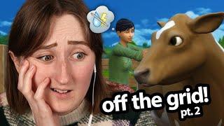 playing the sims & living *completely* off the land