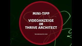 Thrive Architect: Ein Video einfügen