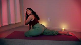 ASMR Intentional Breathing & Soft Stretching before sleep