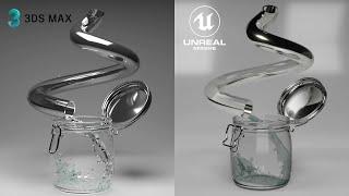 Unreal Engine vs 3Ds Max - liquid simulation with alembic file - demo and tutorial