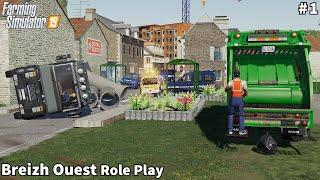 Picking up Garbage, Public Work Trucks Overturned │Breizh Ouest│ Role Play│FS 19