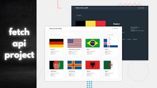javascript fetch api project | rest countries API project using HTML CSS JS | ASMR programming