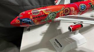 QANTAS WUNALA DREAMING 747-400 JC wings 1:200 MODEL UNBOXING