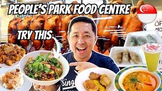 Best Eats at People's Park Food Centre Singapore!  Singapore Chinatown Street Food Tour!