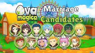 Intro to ALL 13 Ova Magica Marriage Candidates
