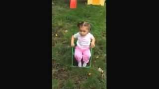 Little girl water challenge