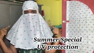 Summer Special / Long Scarf Cum Mask in just 10 minutes / Mask tutorial / Sunlight UV Protection