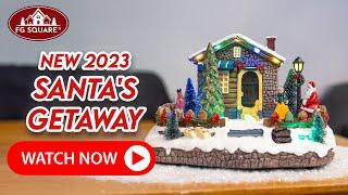 Santa's Getaway Village - Animated Christmas Decor with Music | FG Square Villages