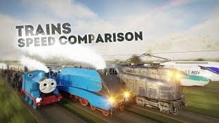 SPEED COMPARISON 3D | Trains 