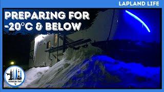 RV Winter camping in Lapland at -20