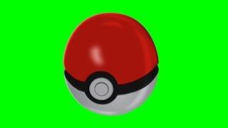 Pokémon Go Poké Ball Pokeball Animation - Green Screen
