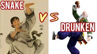 drunken kung fu real fight / snake kf. vs. drunken kf. / drunken kung fu lesson 2