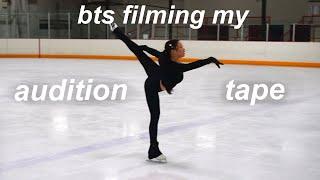 BTS of my figure skating AUDITION TAPE | applying to disney on ice, cruise ships, and shows ⭐️