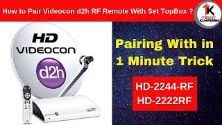 How to pair Videocon d2h rf remote with set top box|Techy Kumaresh|Tamil