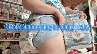 Littleforbig blue baby fur adult diaper review ( ABDL / Littlespace )