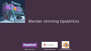 Blender skinning tips&tricks