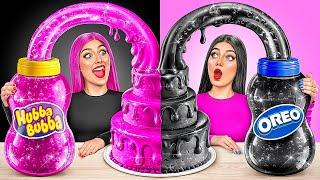 Negra vs Rosa Desafío de Decoración de Pasteles | Situaciones Divertidas por Multi DO Challenge