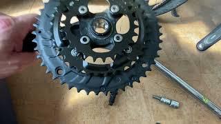 Shimano Deore crank installation and removal on Octalink bottom bracket